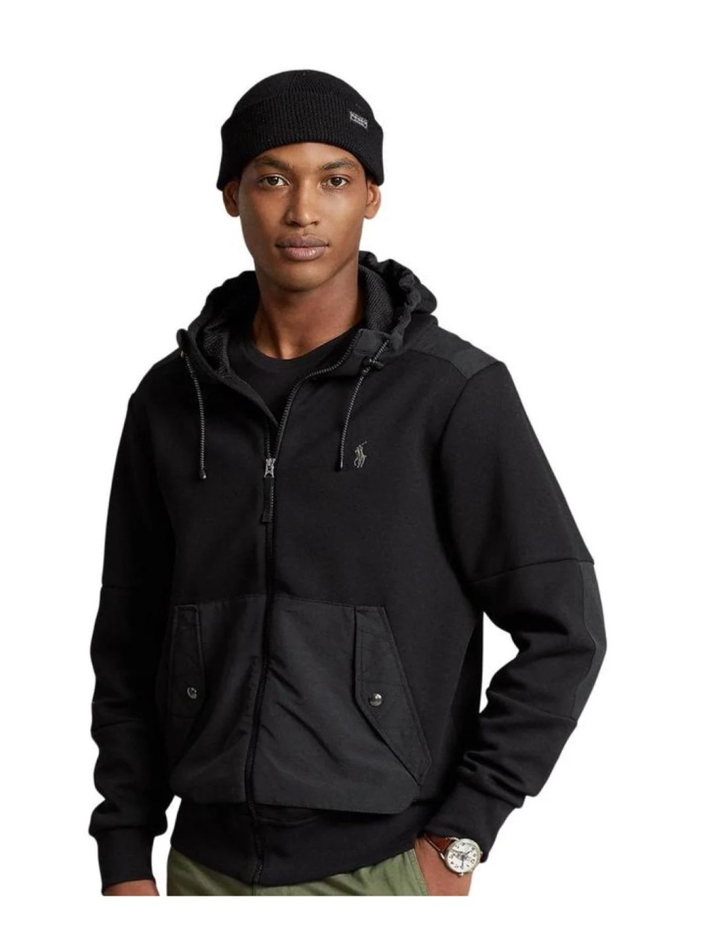 Polo by Ralph Lauren Black Hybrid Full Zip Hoodie XXL
